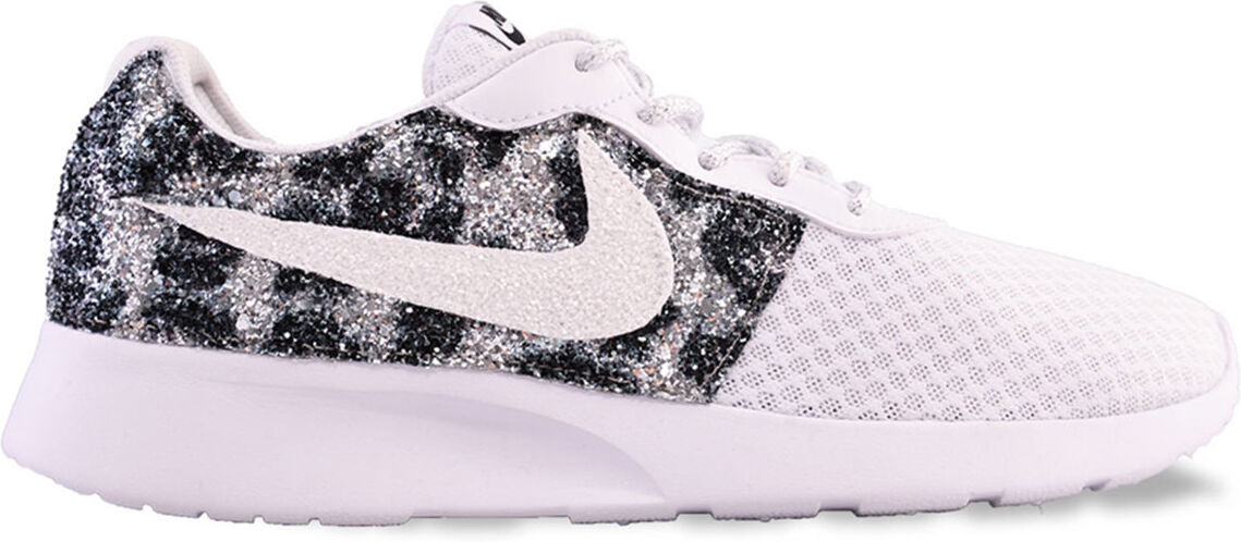 Mimanera NIKE Sneakers in tela traforata con glitter animalier bianche Mimanera NIKE Sneakers in tela traforata con glitter animalier bianche