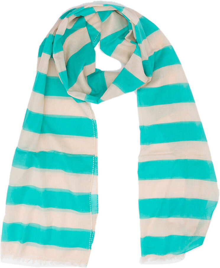 Gallo Stola leggera maxi righe verde e panna Gallo Stola leggera maxi righe verde e panna