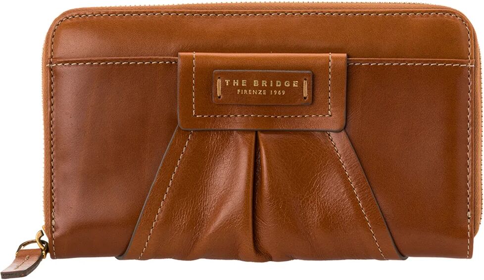 The Bridge Portafoglio zip around in pelle cognac