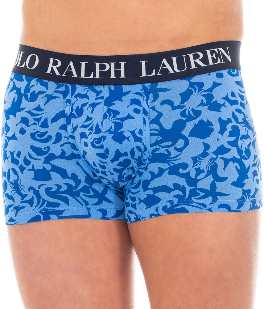 Ralph Lauren Boxer in cotone elastico a fantasia blu Ralph Lauren Boxer in cotone elastico a fantasia blu