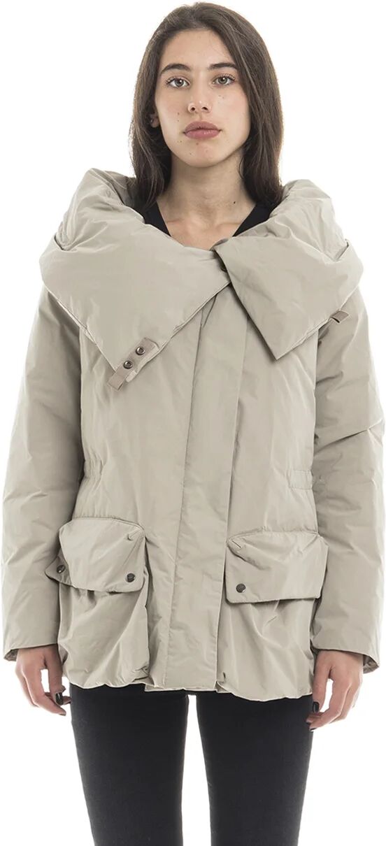 Add Piumino corto con collo sciallato champagne Add Piumino corto con collo sciallato champagne