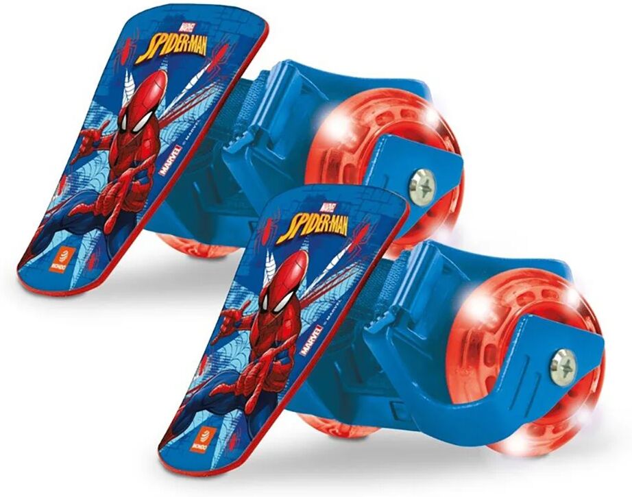 North Star Giochi Estivi Rotelline per Scarpe Spiderman Clip-on-Skates con luci Mondo Toys