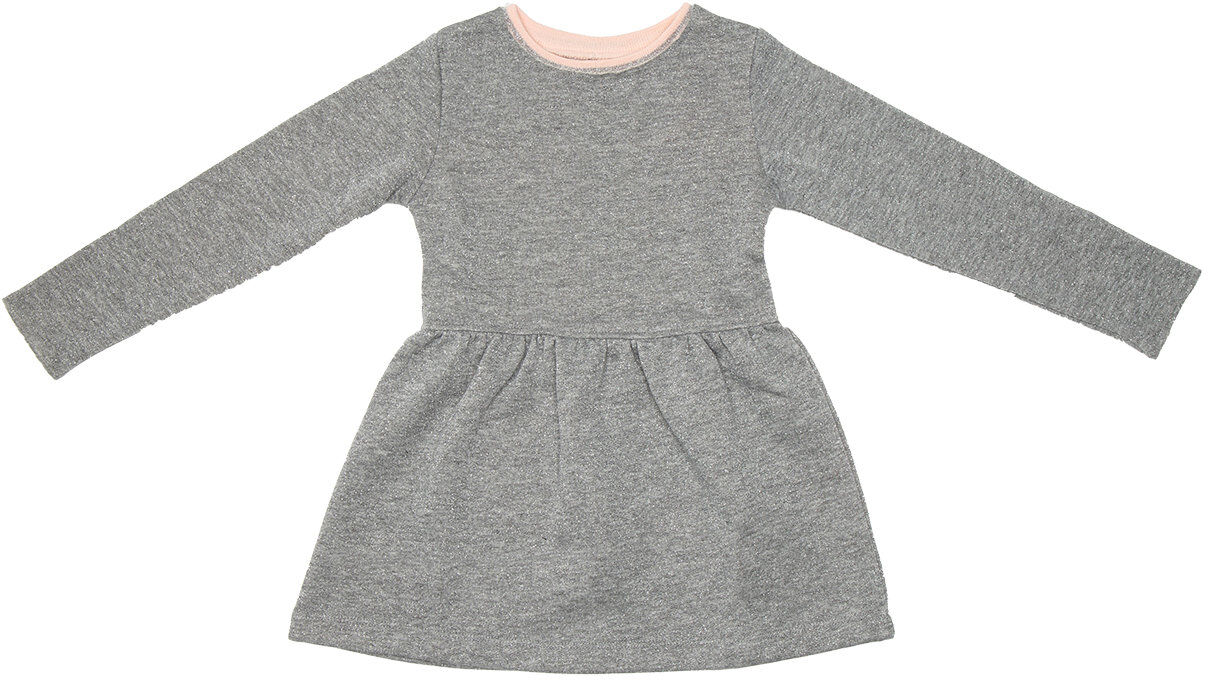 Macchia J Abito bimba in felpa grigio glitterato Macchia J Abito bimba in felpa grigio glitterato