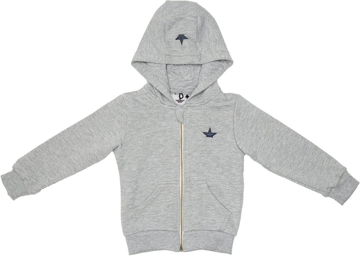 Macchia J Felpa basic grigia con cappuccio e zip Macchia J Felpa basic grigia con cappuccio e zip