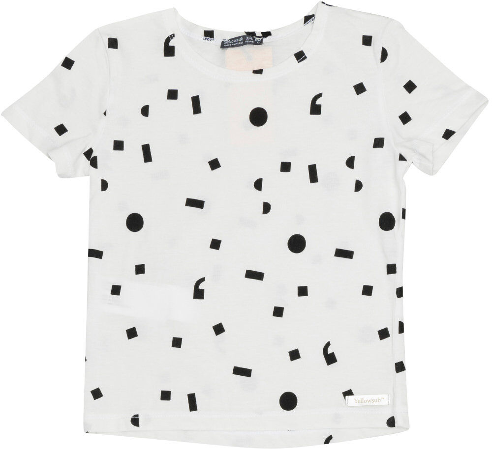 Yellowsub T-shirt bianca e nera a maniche corte Yellowsub T-shirt bianca e nera a maniche corte