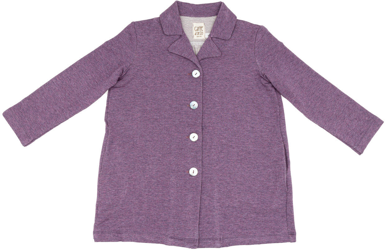 CAFFè D'ORZO Spolverino viola melange con bottoni CAFFè D'ORZO Spolverino viola melange con bottoni