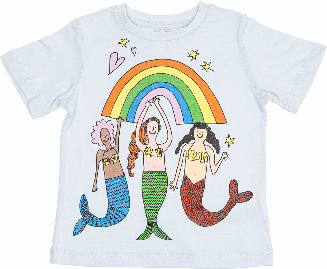 Stella McCartney T-shirt bimba a maniche corte con stampa sirenette Stella McCartney T-shirt bimba a maniche corte con stampa sirenette