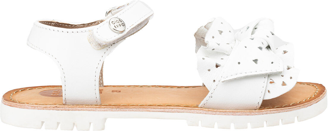 GIOSEPPO BAMBINO Sandalo bimba con fiocoo e frappe in pelle bianco bianco GIOSEPPO BAMBINO Sandalo bimba con fiocoo e frappe in pelle bianco bianco