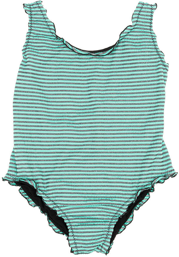 Le mosche in bianco Costume intero bimba a righe con lurex Le mosche in bianco Costume intero bimba a righe con lurex