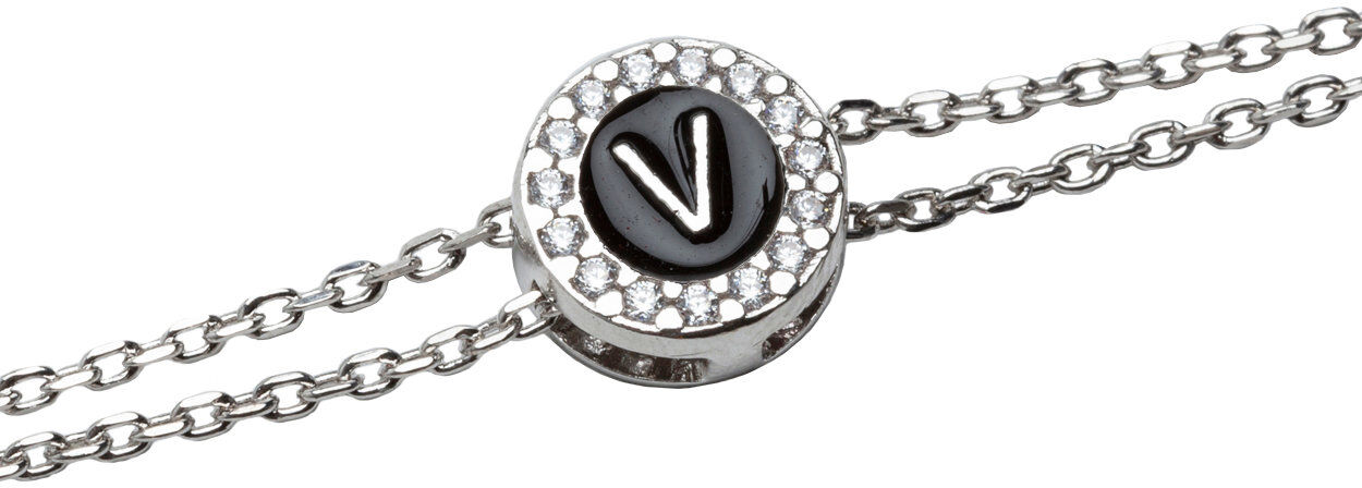 Silverart Braccialetto lettera V Silverart Braccialetto lettera V