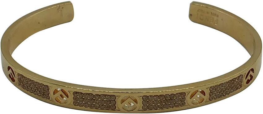 Fendi bracciale rigido con cristalli