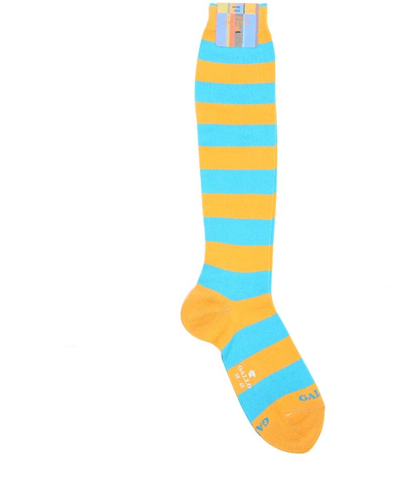 Gallo Gambaletti a righe spesse giallo e turchese Gallo Gambaletti a righe spesse giallo e turchese