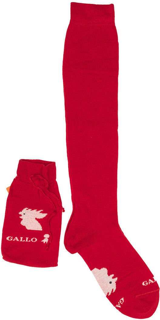 Gallo Calze lunghe rosse con gallo e sacchettino Gallo Calze lunghe rosse con gallo e sacchettino