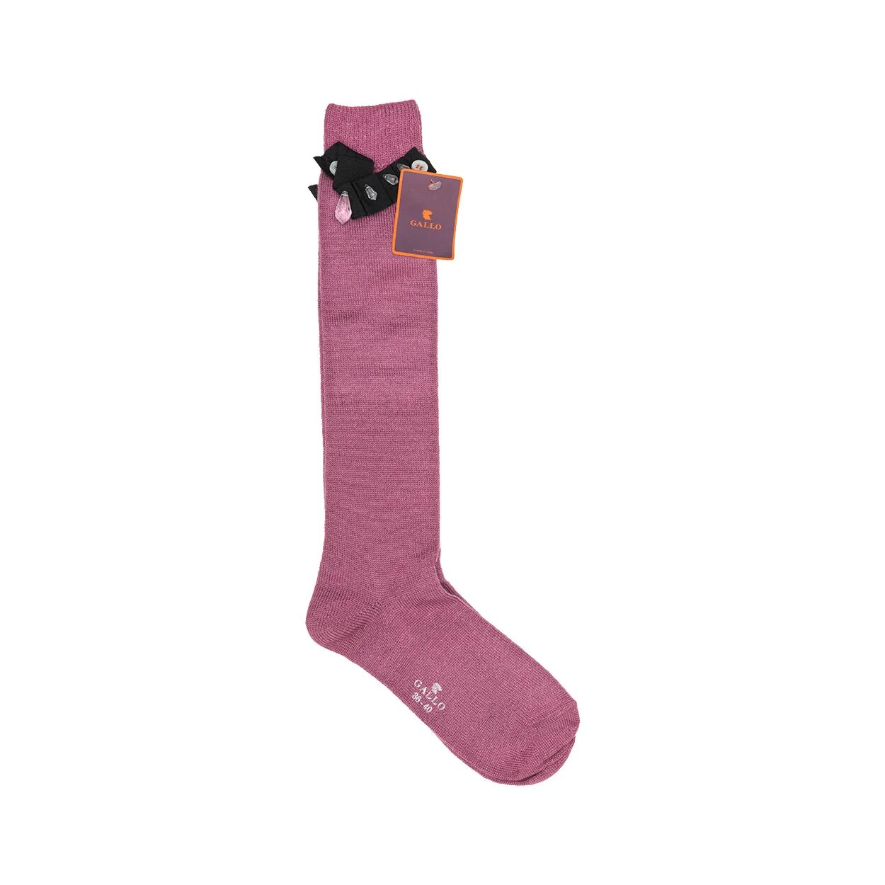 Gallo Calze lunghe rosa  con strass