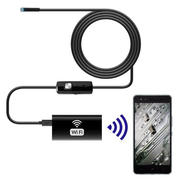 unotec telecamera endoscopica 2 metri wifi per smartphone e pc