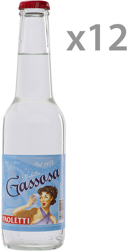 Paoletti 12 bottiglie - Gassosa 0,25 lt Paoletti 12 bottiglie - Gassosa 0,25 lt