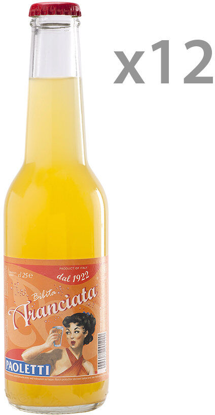 Paoletti 12 bottiglie - Aranciata 0,25 lt Paoletti 12 bottiglie - Aranciata 0,25 lt