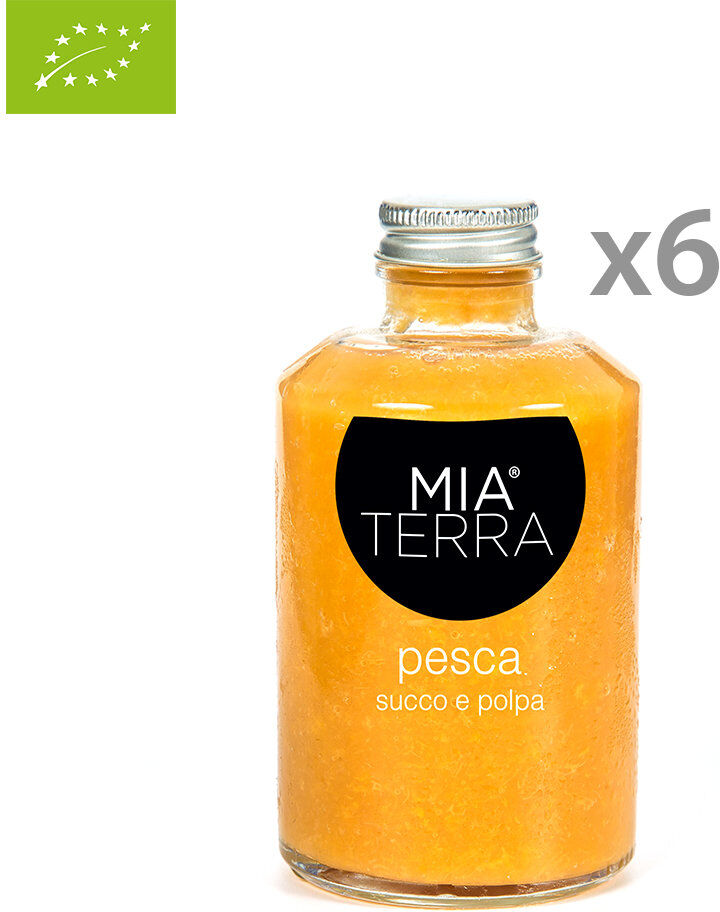 Mia Terra 6 bottiglie - Succo e polpa Pesca pugliese BIO 250 ml Mia Terra 6 bottiglie - Succo e polpa Pesca pugliese BIO 250 ml