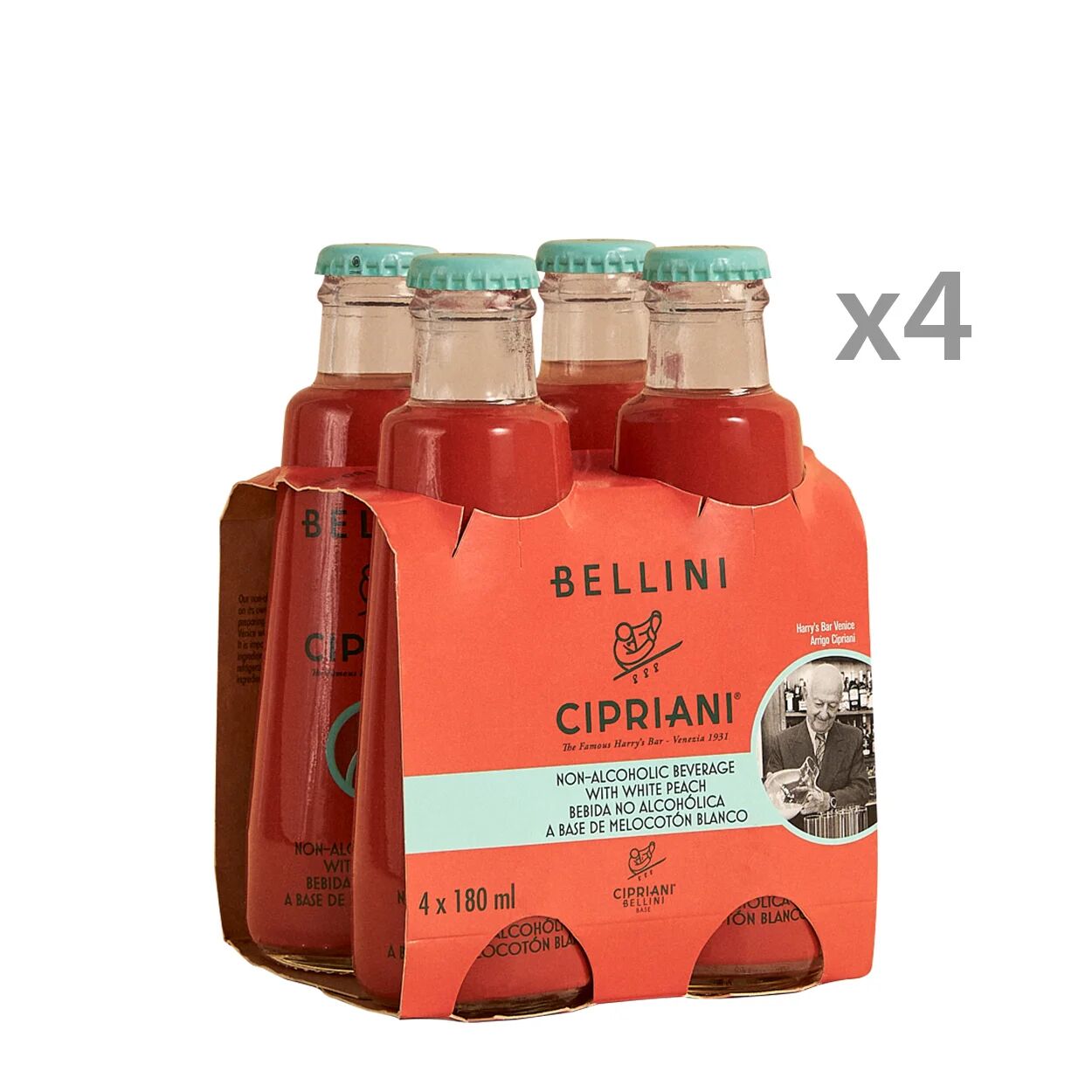 Cipriani Virgin Bellini - 4 cluster da 4 bottiglie 180 ml