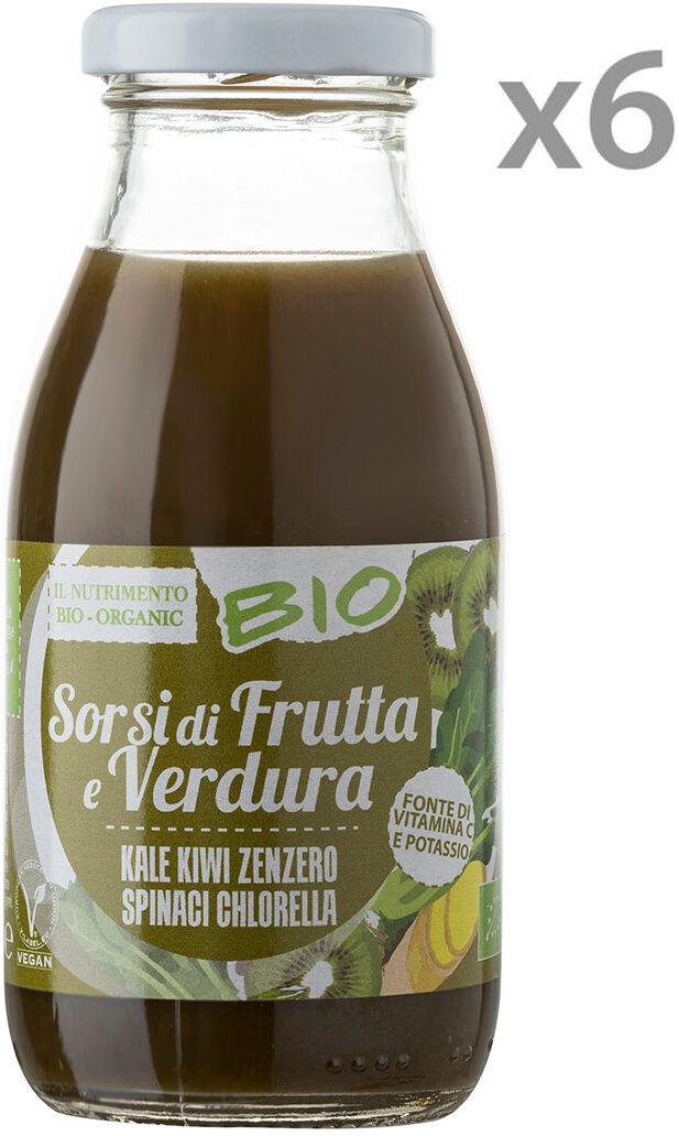 Probios 6 bottigliette - Smoothies BIO Kale, Kiwi, Zenzero, Spinaci e Chlorella 250 ml Probios 6 bottigliette - Smoothies BIO Kale, Kiwi, Zenzero, Spinaci e Chlorella 250 ml