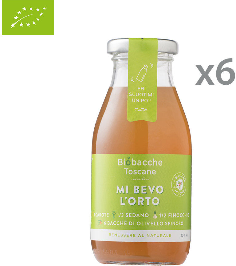 Biobacche Toscane 6 bottigliette - Mi bevo l'orto 250 ml Biobacche Toscane 6 bottigliette - Mi bevo l'orto 250 ml