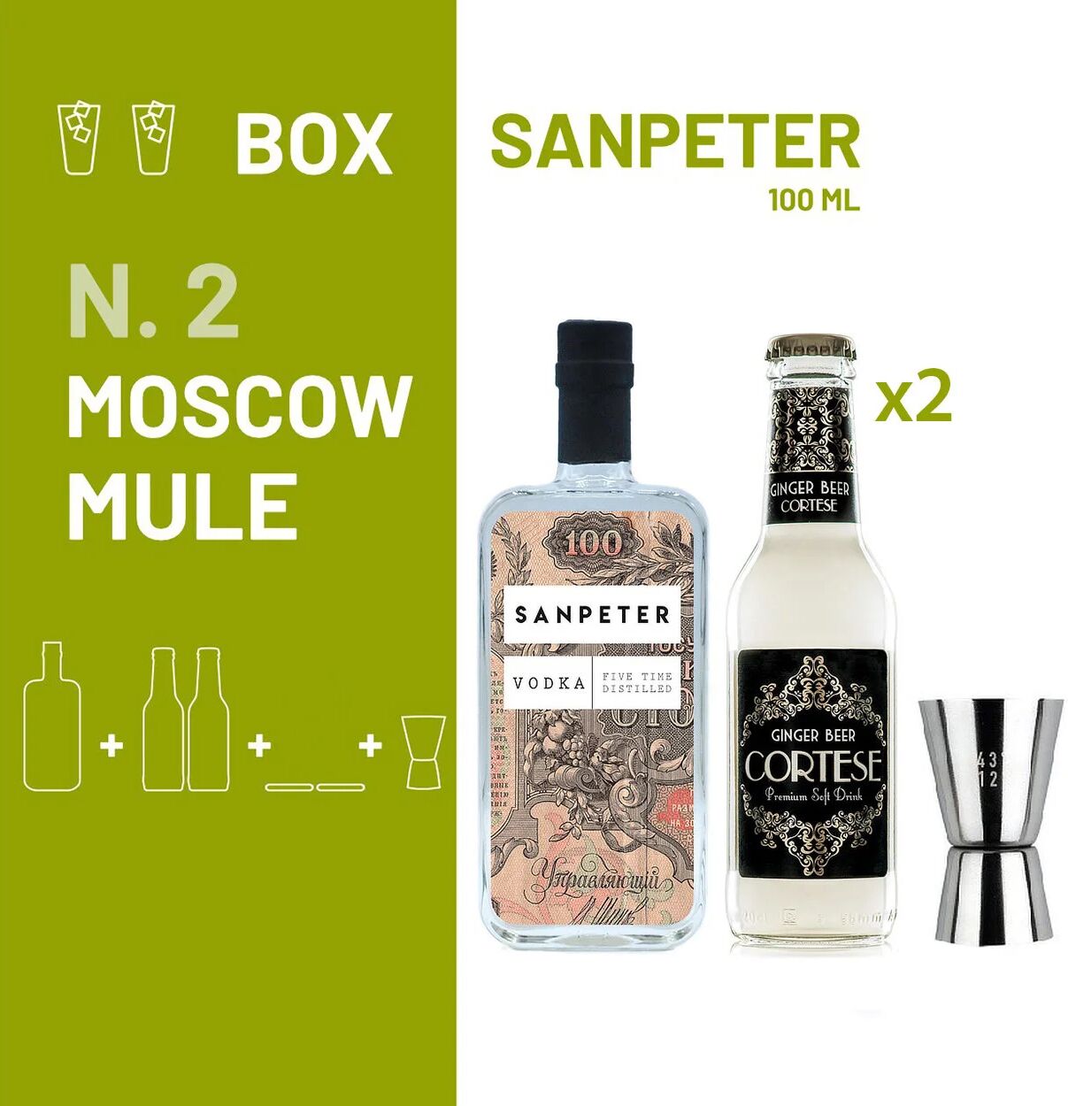 Anonima Distillazioni Cocktail Box - "MOSCOW MULE" con Sanpeter Vodka