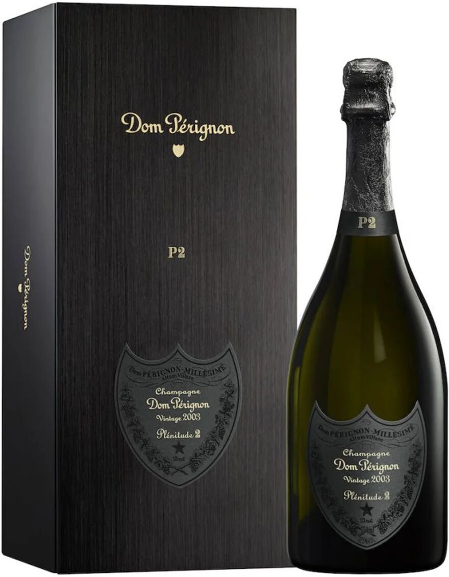 Dom Perignon 1 bottiglia - Champagne Brut "P2 - Plénitude 2" 2003 con cassa in legno