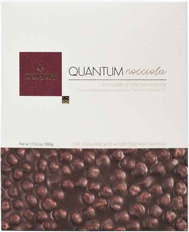 Domori Quantum cioccolato al latte e nocciole intere 500 gr