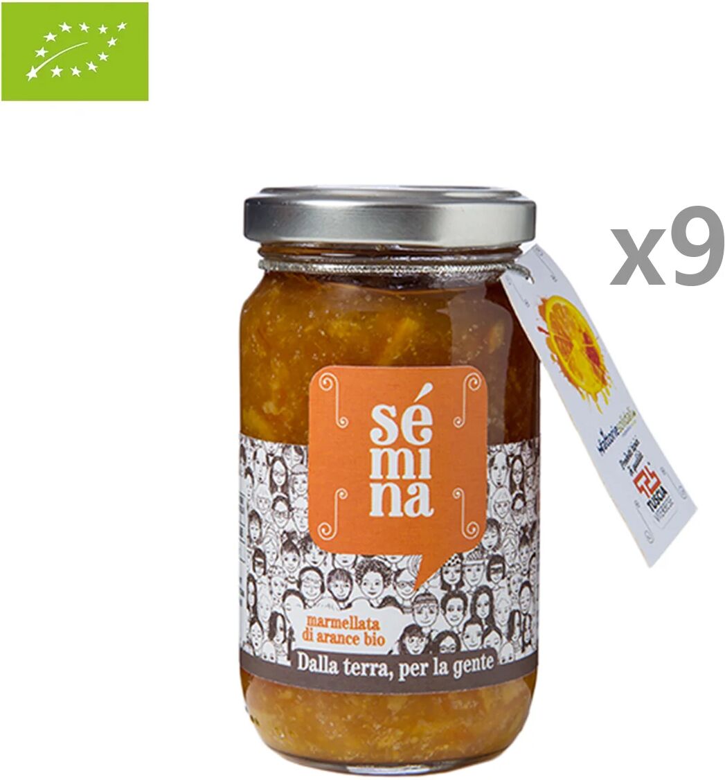 Semina 9 vasetti - Marmellata di Arance Bio 220 gr