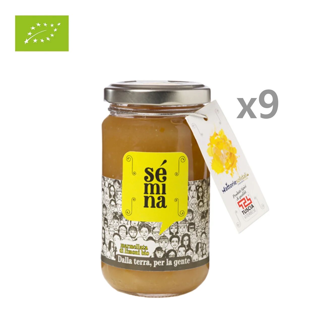 Semina 9 vasetti - Marmellata di Limoni Bio 220 gr