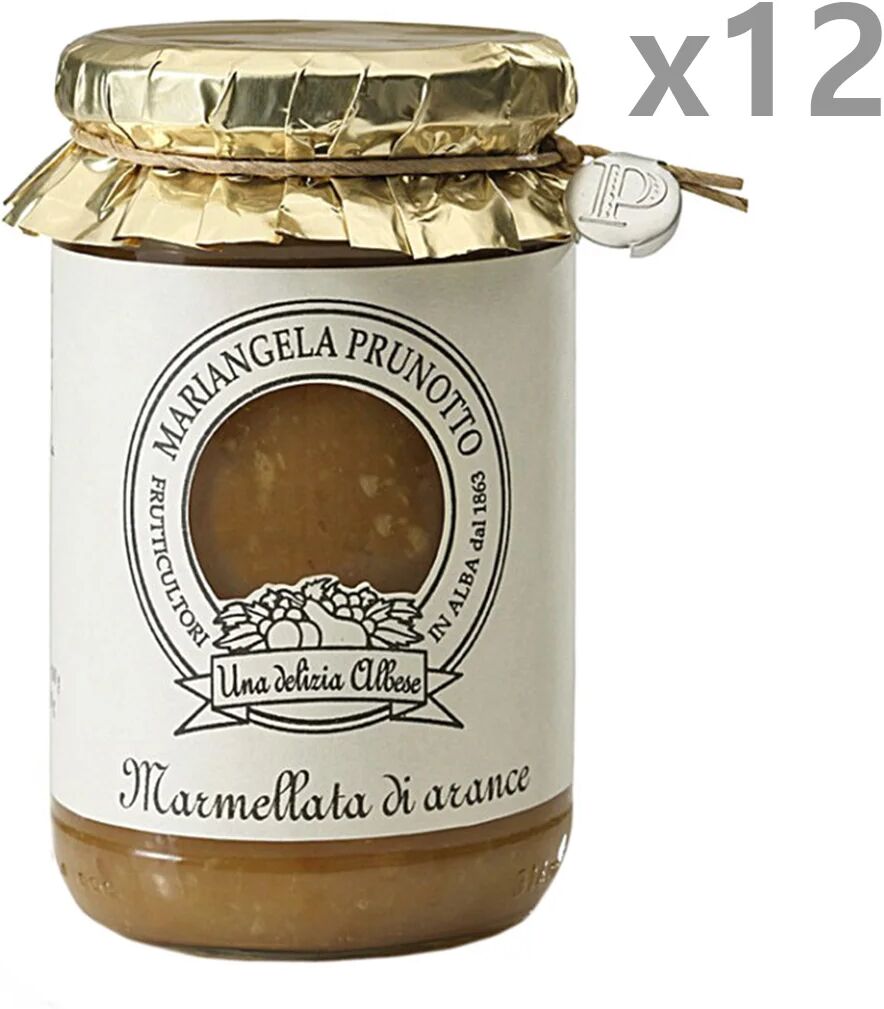 Prunotto 12 barattoli Marmellata di arance CON ZUCCHERO DI CANNA 110 g.