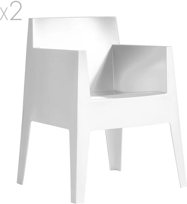 Driade Set 2 poltroncine TOY, bianco