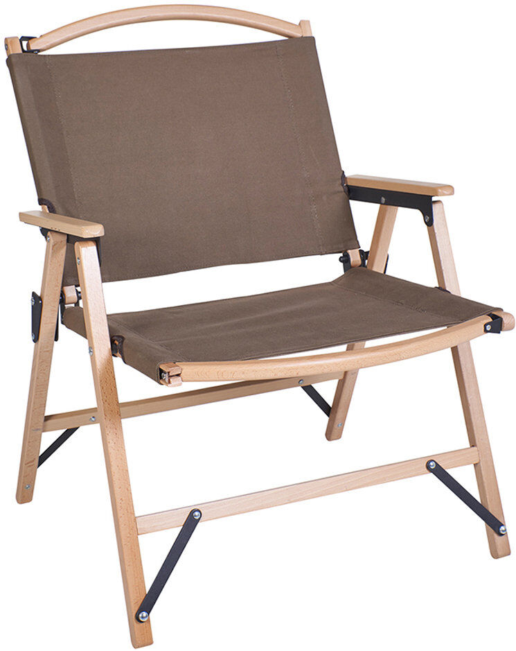 Giardino a colori Glamping - poltrona in tela marrone e legno - pieghevole Giardino a colori Glamping - poltrona in tela marrone e legno - pieghevole