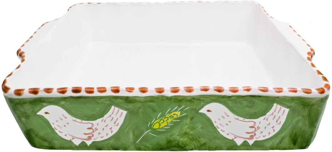 Arcucci Materia piuma verde pirofila quadra 32 cm Arcucci Materia piuma verde pirofila quadra 32 cm