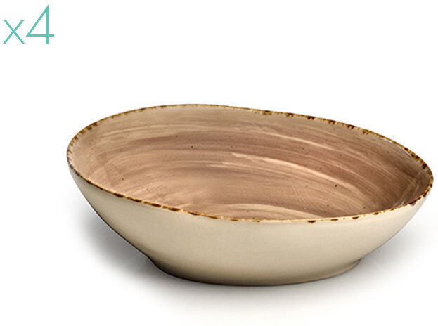 Kaleidos Set 4 piatti fondi alta cucina grigio cumino Kaleidos Set 4 piatti fondi alta cucina grigio cumino