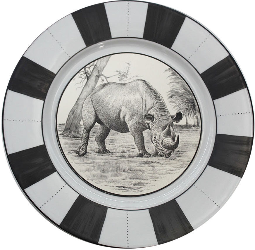 Stella Fatucchi Piatto piano Ø32,5 AFRICA NERA Stella Fatucchi Piatto piano Ø32,5 AFRICA NERA