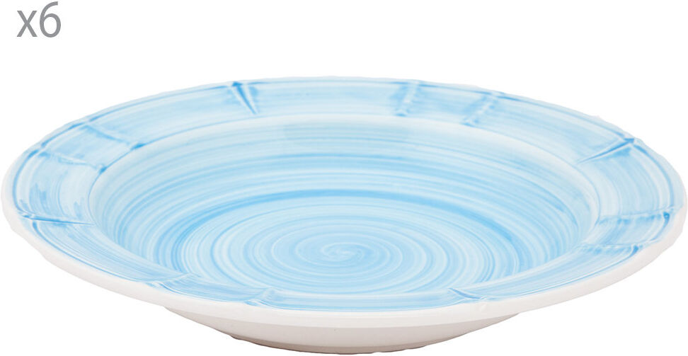 Arcucci Set da 6 piatto fondo Provence spirale, turchese Arcucci Set da 6 piatto fondo Provence spirale, turchese