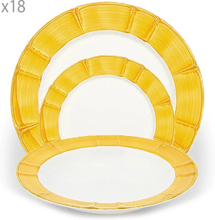 Arcucci Servizio tavola 18pz Provence banda gialla Arcucci Servizio tavola 18pz Provence banda gialla