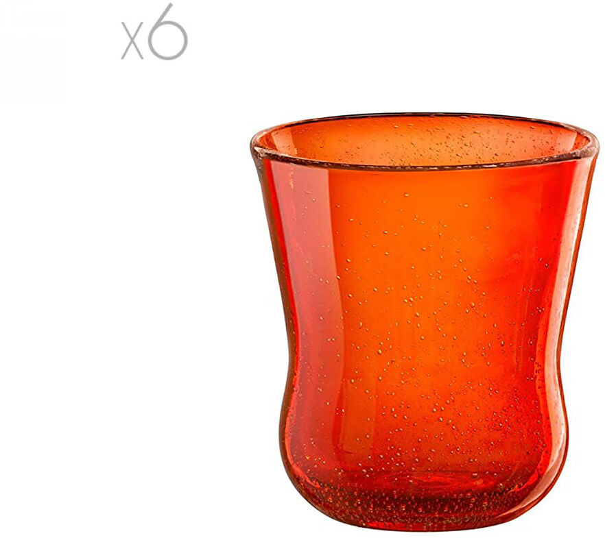 Bormioli Set 6 bicchieri Bubble, arancio Bormioli Set 6 bicchieri Bubble, arancio