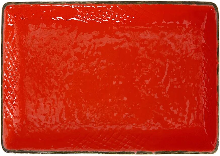 Arcucci Preta Preta rosso vassoio rettangolare 32x26