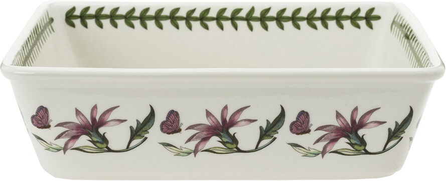 Design Oggetti Portmeiron - Piatto quadrato in ceramica con disegno fiore Deep Design Oggetti Portmeiron - Piatto quadrato in ceramica con disegno fiore Deep