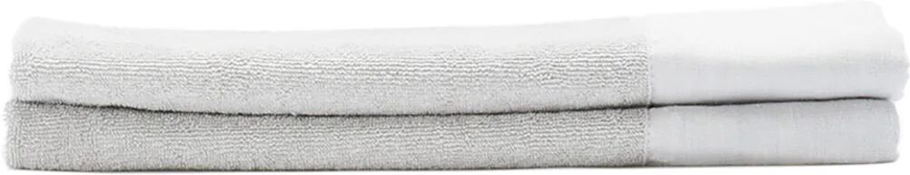 La Fabbrica del Lino Set 2 asciugamani ospiti in spugna BORDI & CORNICI, pietra La Fabbrica del Lino Set 2 asciugamani ospiti in spugna BORDI & CORNICI, pietra