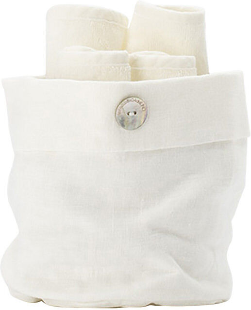 La Fabbrica del Lino Cestino più lavette BORDI & CORNICI, greggio La Fabbrica del Lino Cestino più lavette BORDI & CORNICI, greggio