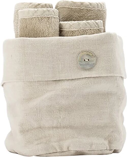 La Fabbrica del Lino Cestino più lavette BORDI & CORNICI, corda La Fabbrica del Lino Cestino più lavette BORDI & CORNICI, corda