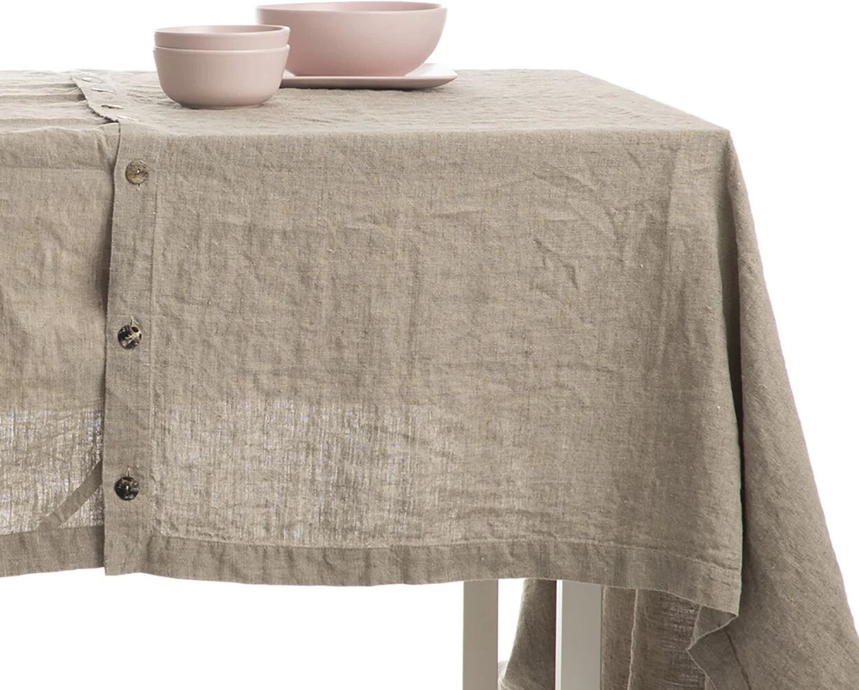 La Fabbrica del Lino Set 2 tovaglie modulari + Runner con bottoni BOTTONI&ASOLE, ecru La Fabbrica del Lino Set 2 tovaglie modulari + Runner con bottoni BOTTONI&ASOLE, ecru