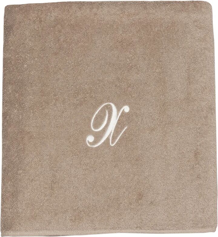 Monogram Telo 100x150 Monogram X,tortora