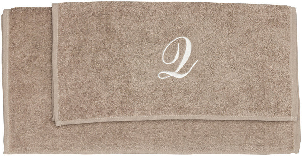 Monogram Coppia salvietta + ospite Monogram Q,tortora Monogram Coppia salvietta + ospite Monogram Q,tortora