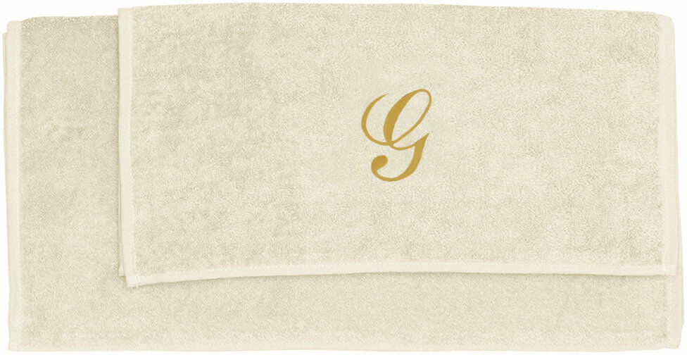Monogram Coppia salvietta + ospite Monogram G,panna Monogram Coppia salvietta + ospite Monogram G,panna