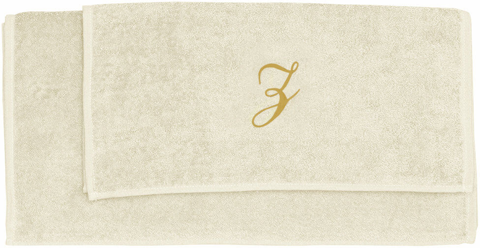 Monogram Coppia salvietta + ospite Monogram Z, panna Monogram Coppia salvietta + ospite Monogram Z, panna