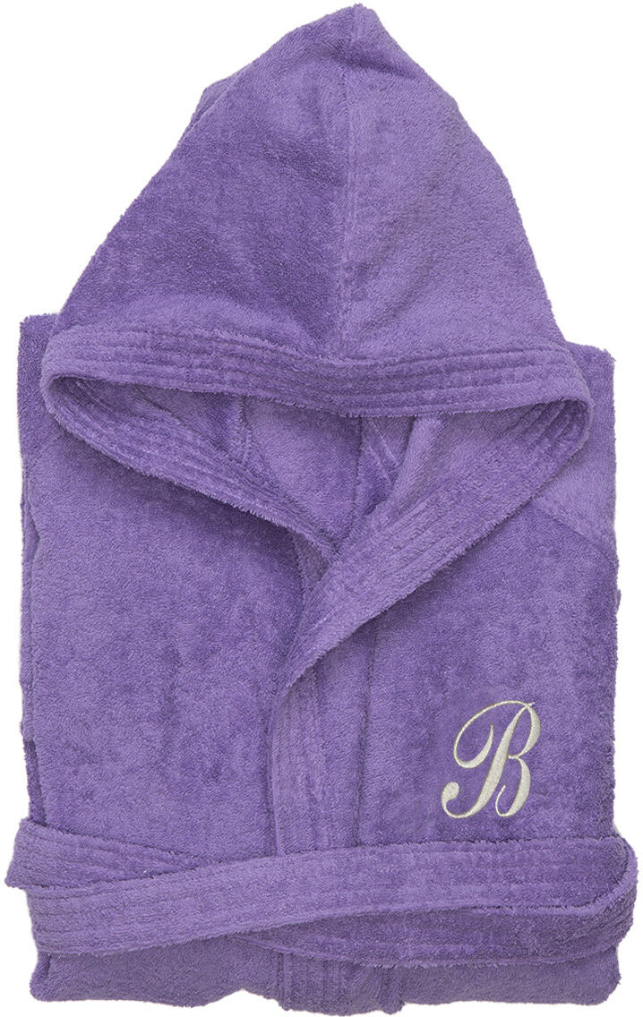 Monogram Accappatoio con cappuccio monogram b, lilla Monogram Accappatoio con cappuccio monogram b, lilla